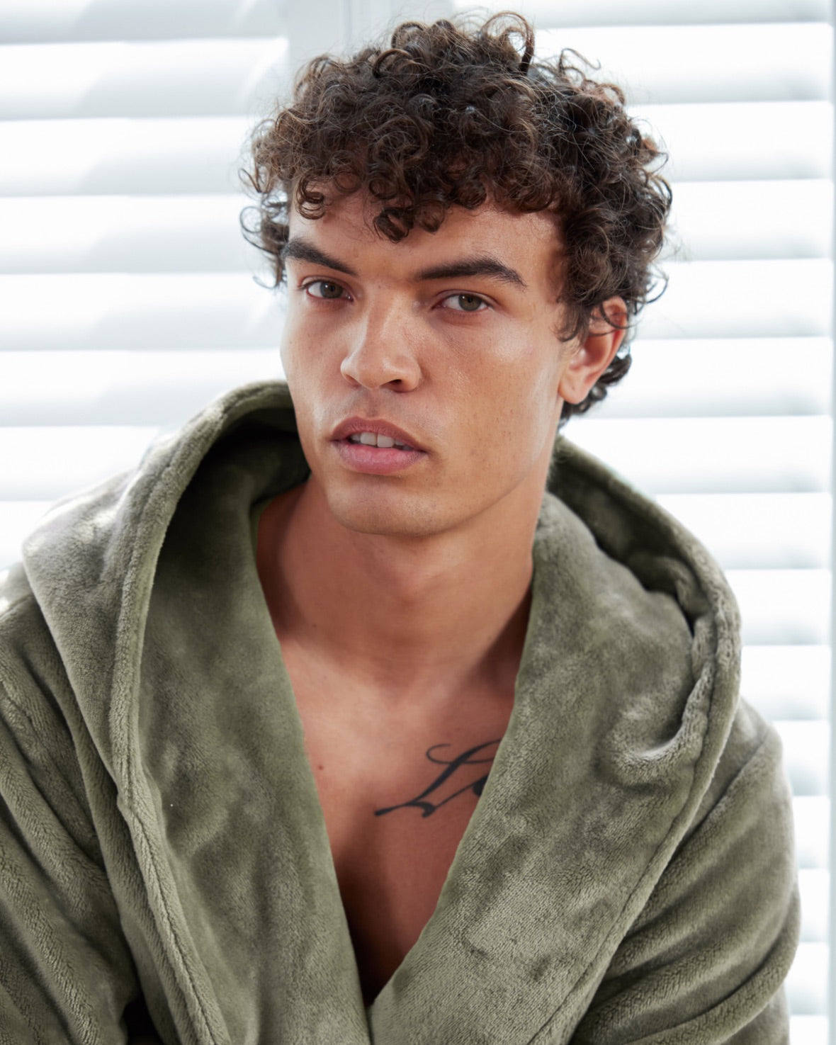 Fleece Dressing Gown - Sage