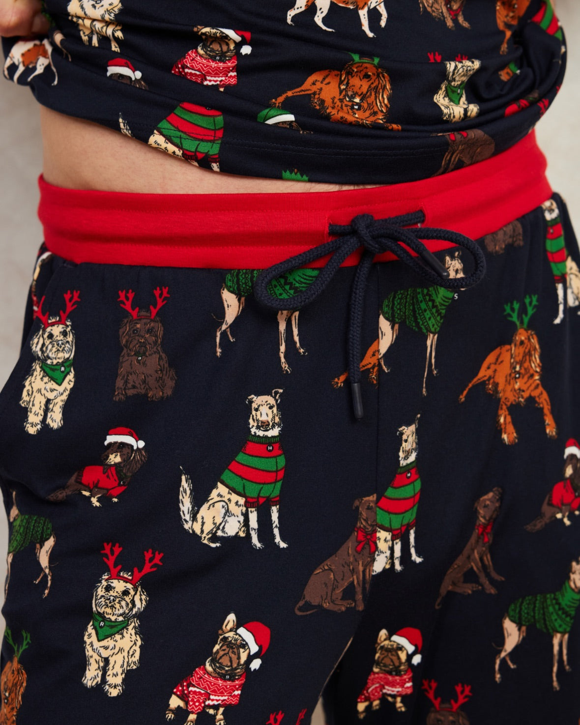 12 Dogs of Christmas Print Long Pyjama Set