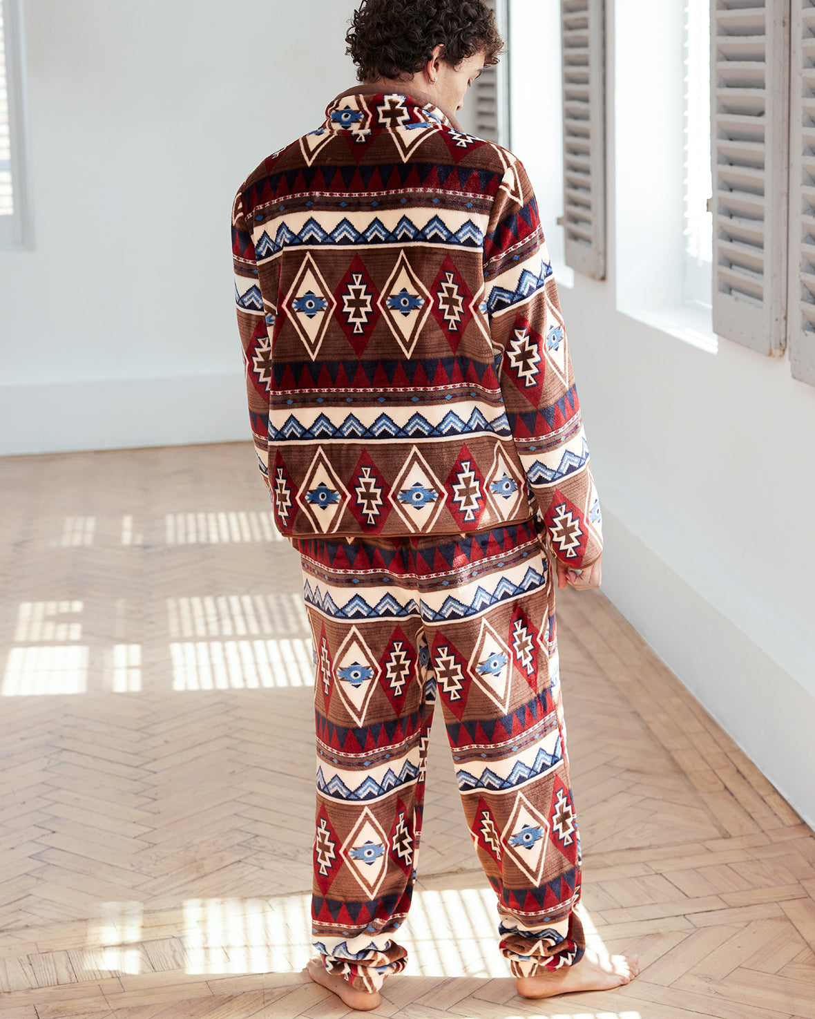 Fleece Aztec Print Sweatshirt & Jogger Co-ord