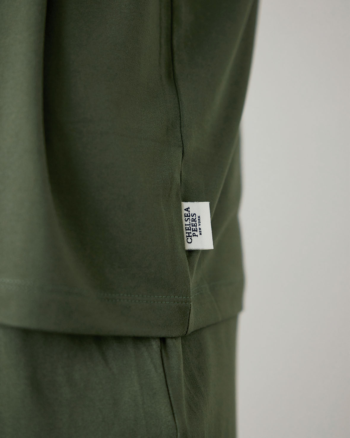 Crew Neck Long Pyjama Set - Sage