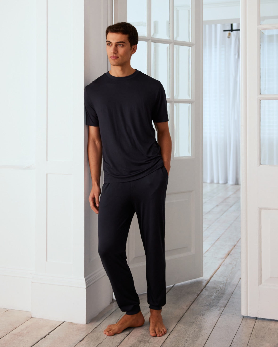 Crew Neck Long Pyjama Set