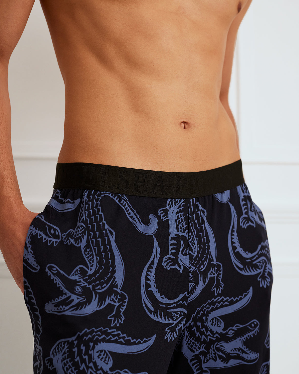 Crocodile Print Long Pyjama Bottoms