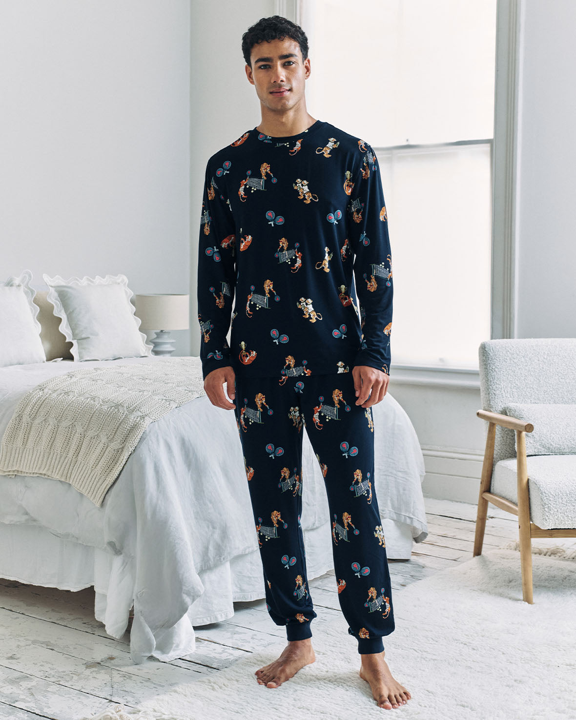 Padel Tennis Tiger Print Long Pyjama Set