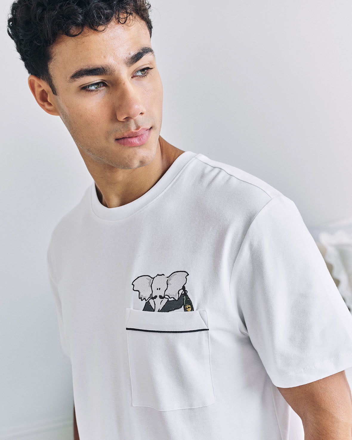 After Hours Elephant Print Long Checkerboard Pyjama Set