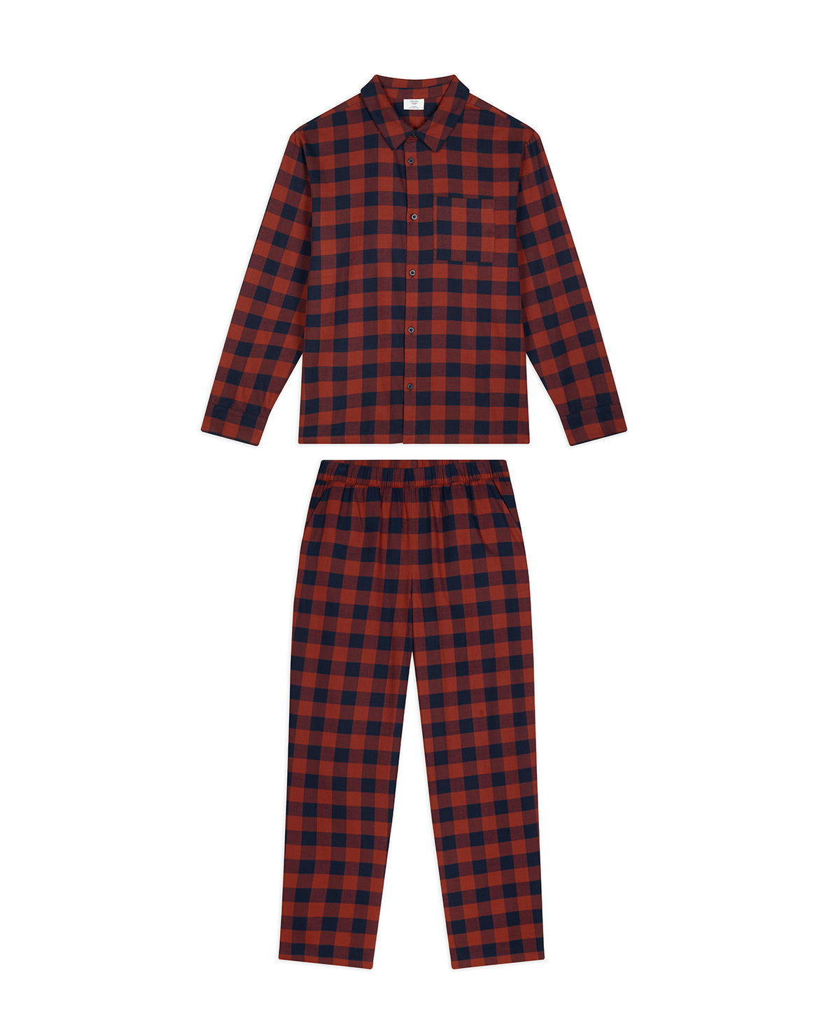 Organic Cotton Checked Long Pyjama Set