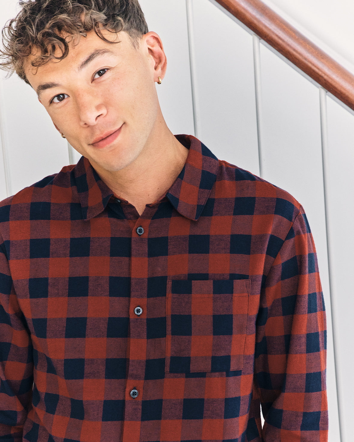 Organic Cotton Checked Long Pyjama Set