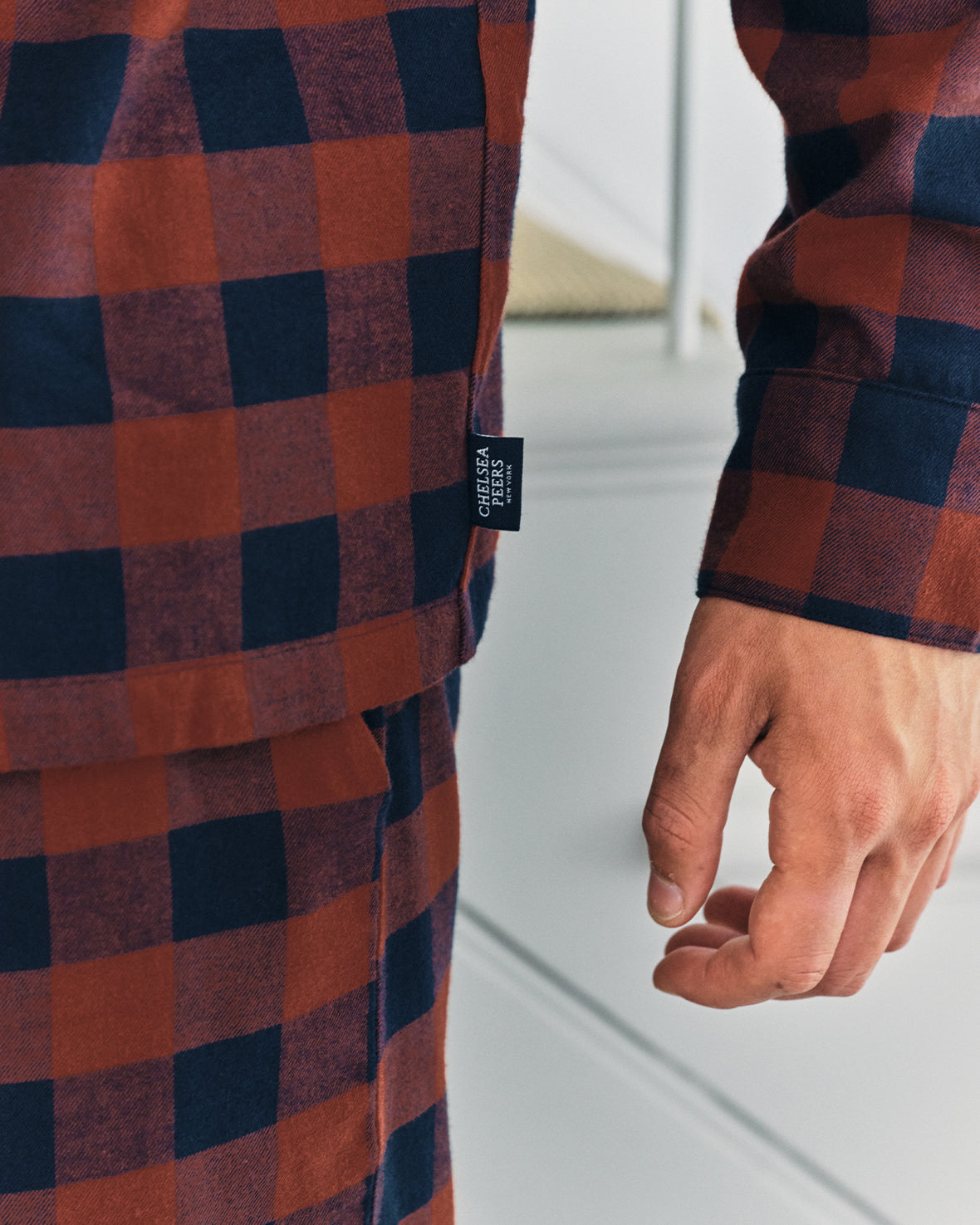 Organic Cotton Checked Long Pyjama Set