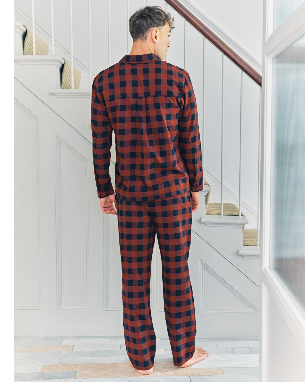 Organic Cotton Checked Long Pyjama Set