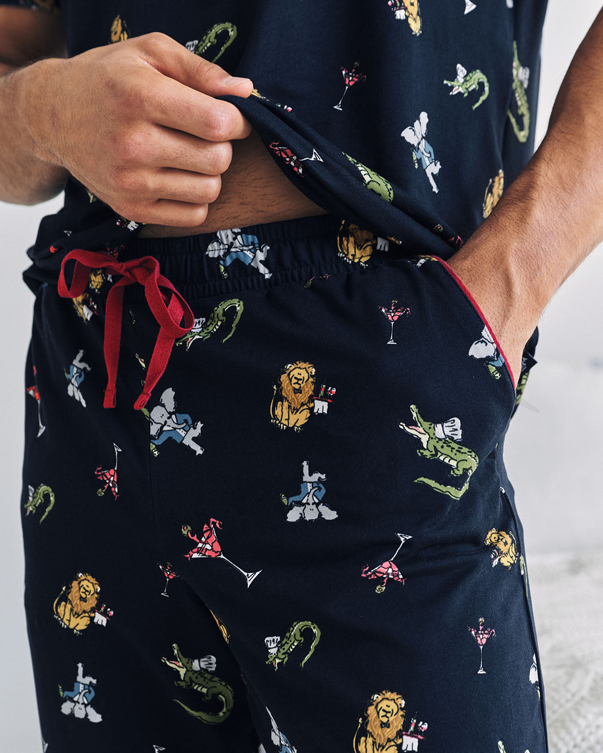 Wild Dining Print Long Pyjama Set