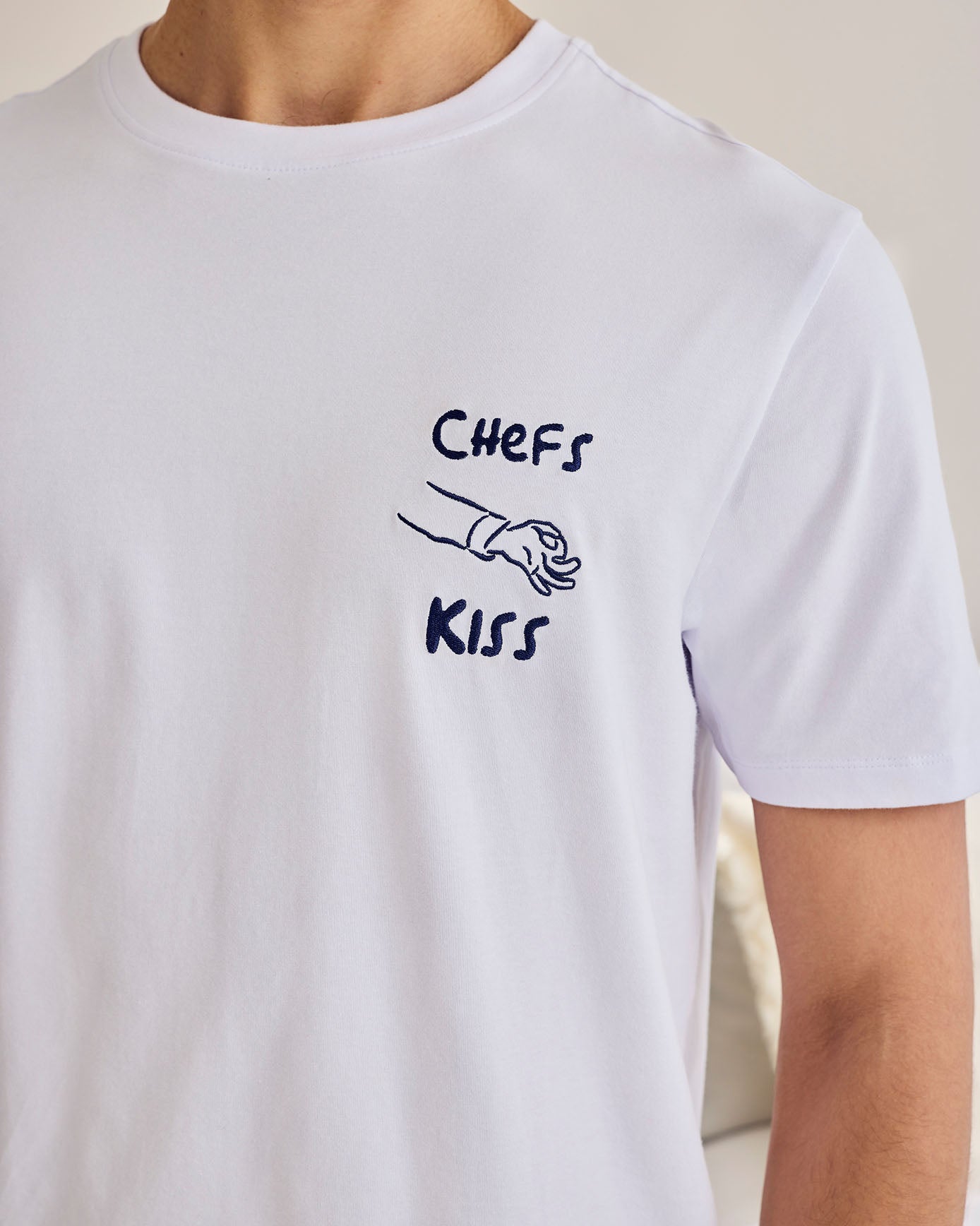 Chef Stripe Print Crew Long Pyjama Set