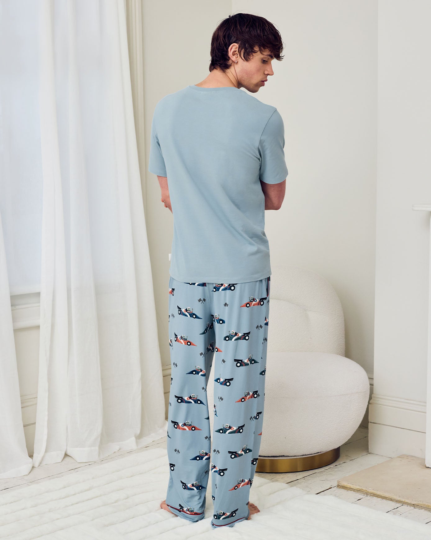 Racing Frogs Print Long Pyjama Set