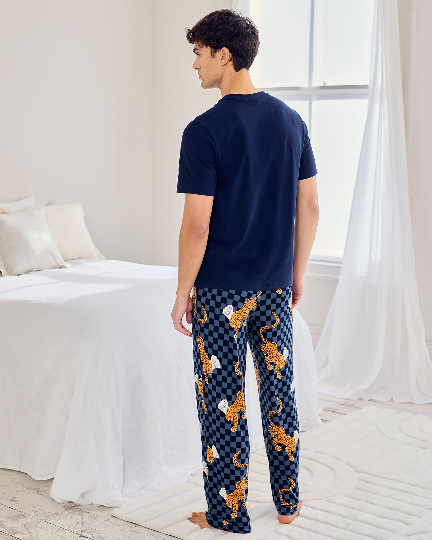 Leopard Chef Print Crew Long Pyjama Set