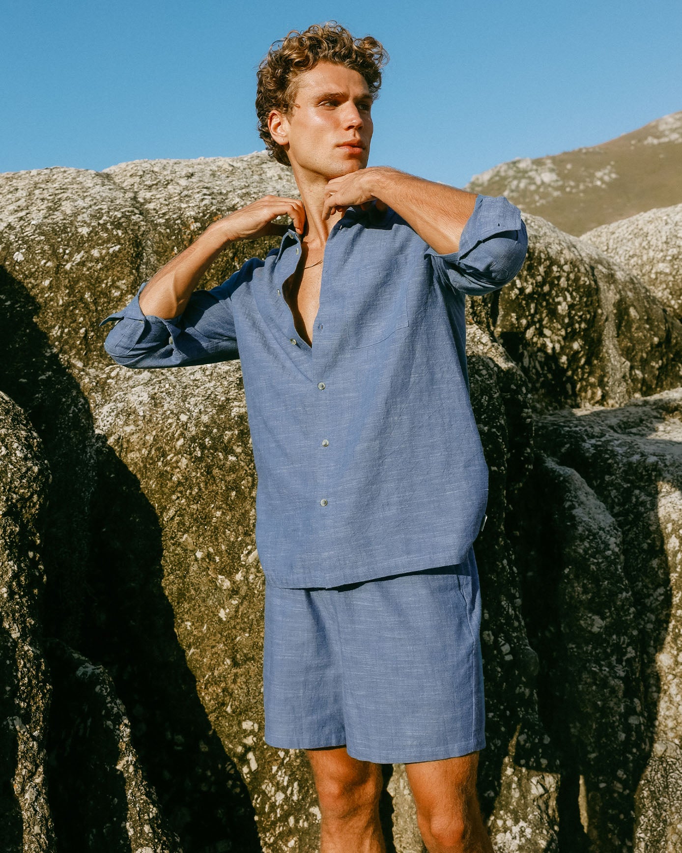 Organic Cotton Chambray Long Sleeve Shirt