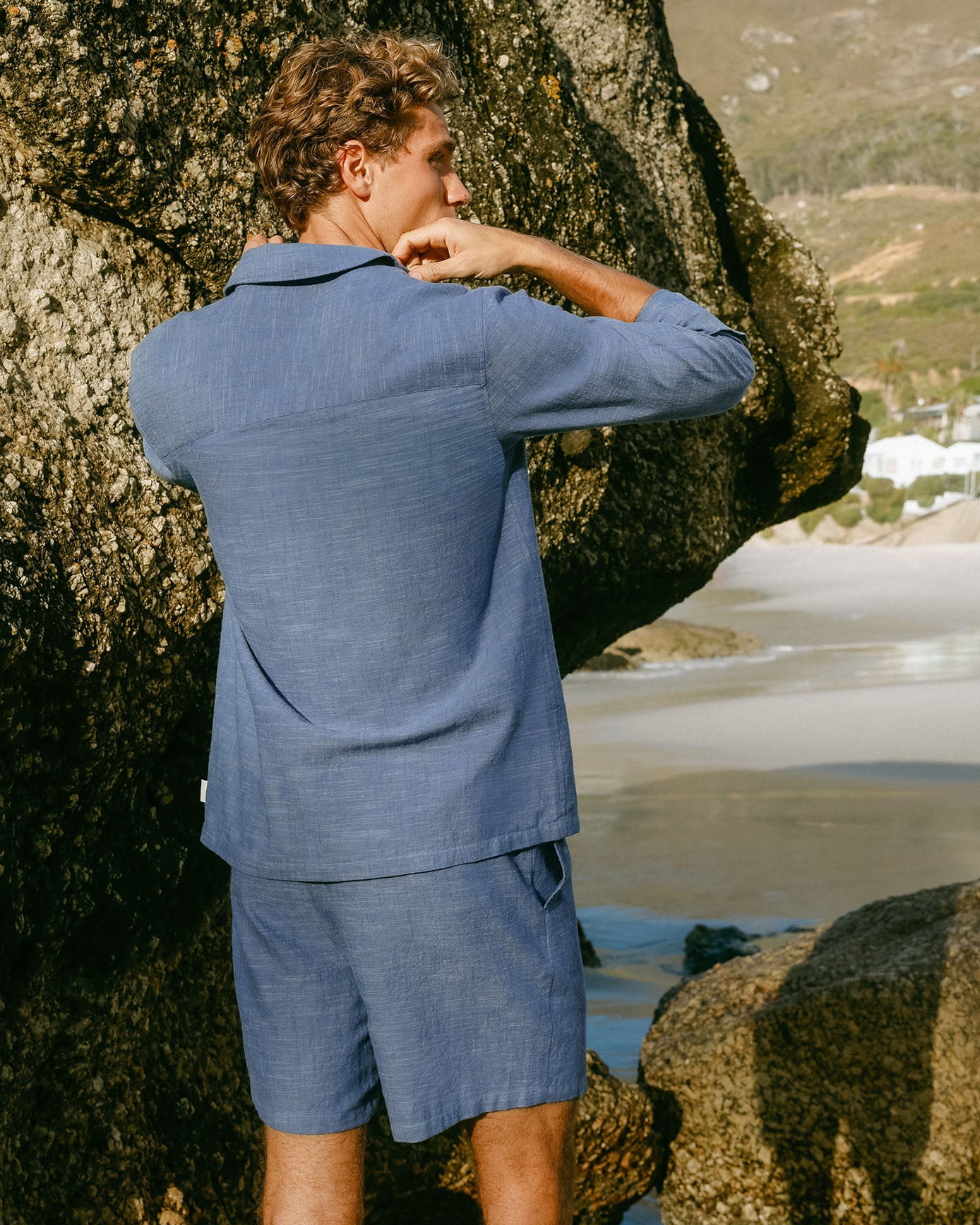 Organic Cotton Chambray Long Sleeve Shirt - Blue