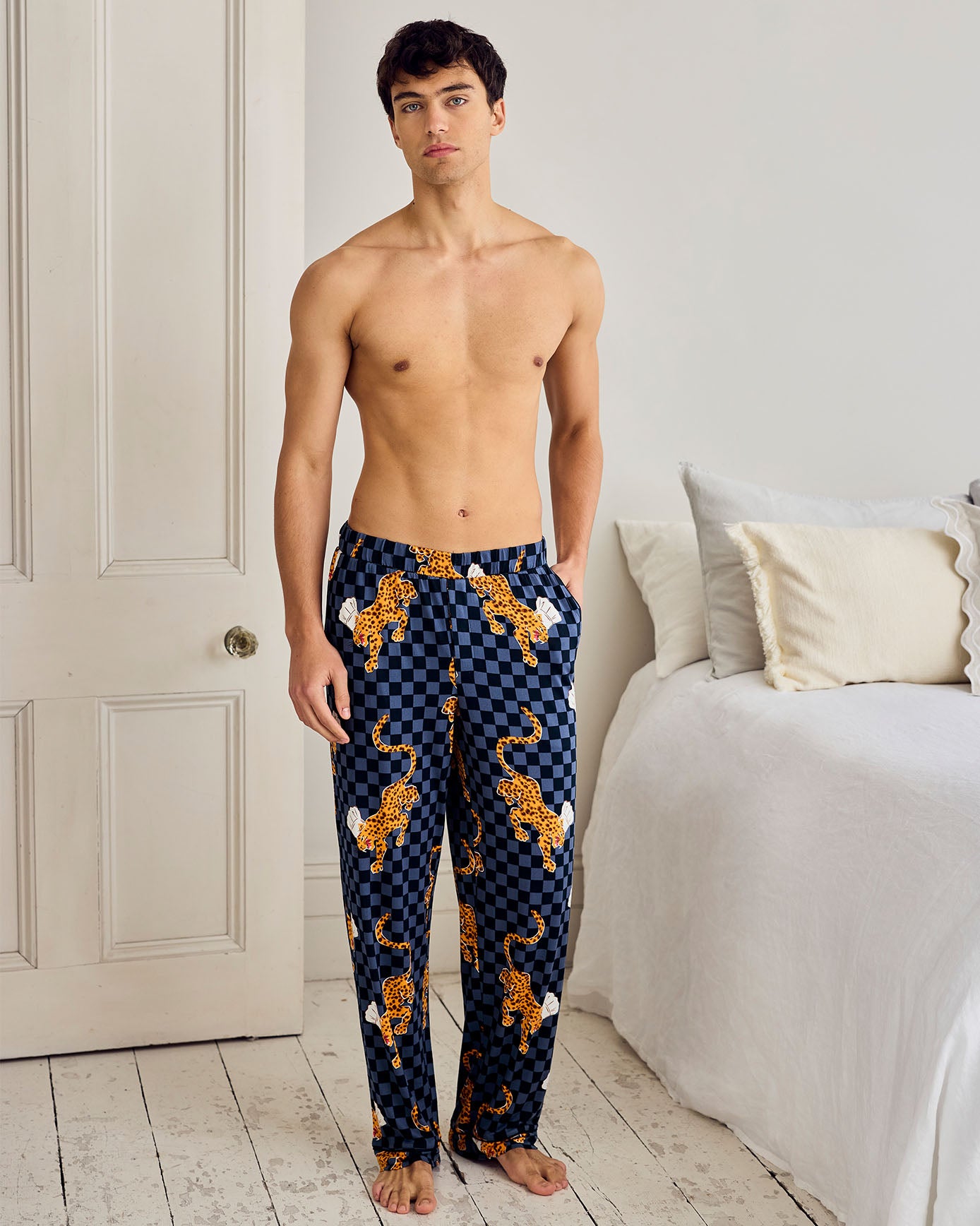 Leopard Chef Print Long Pyjama Bottoms