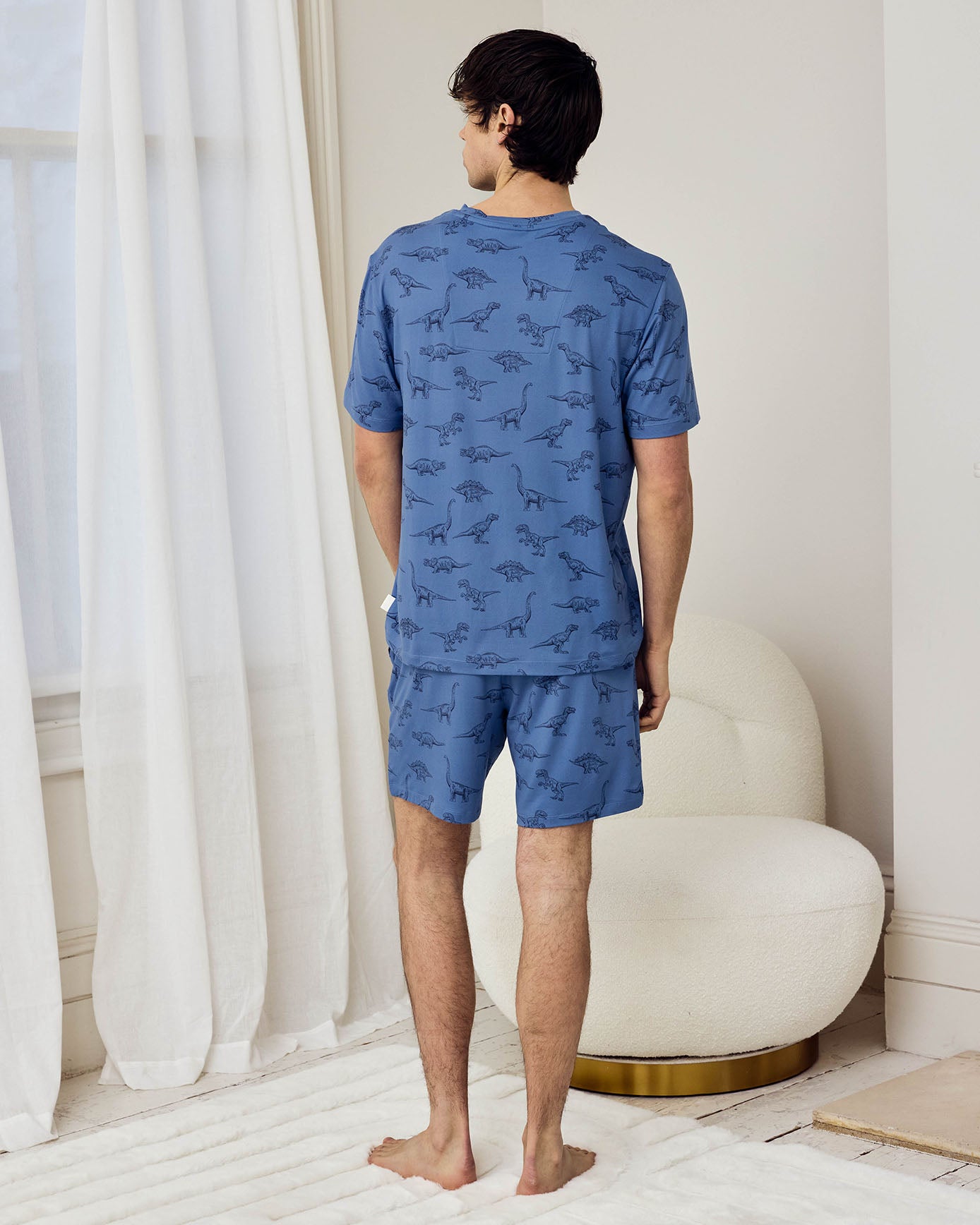 Tonal Dinosaur Print Short Pyjama Set