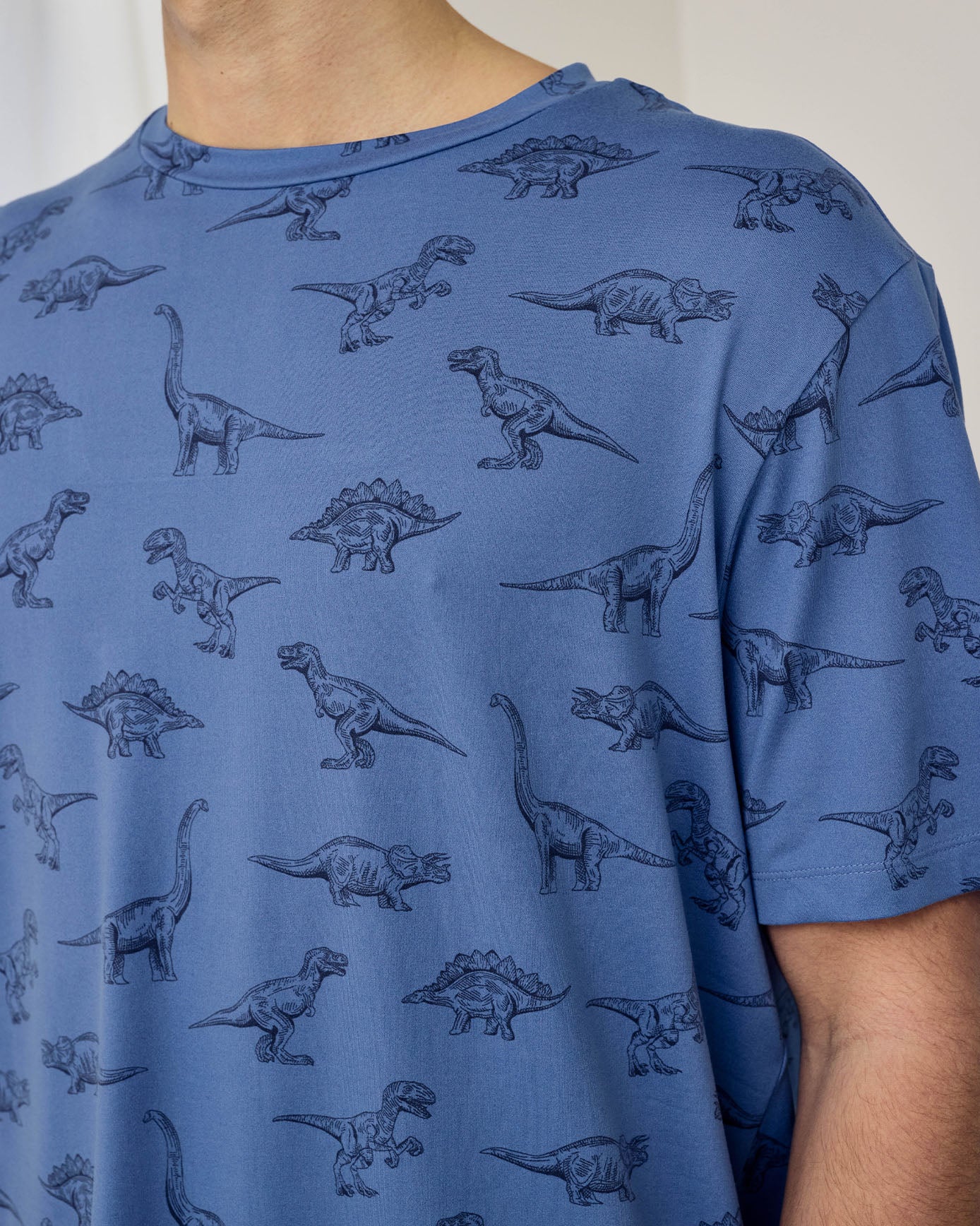 Tonal Dinosaur Print Short Pyjama Set