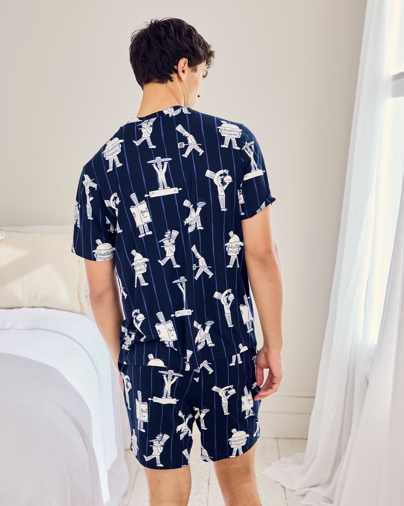 Chef Stripe Print Short Pyjama Set