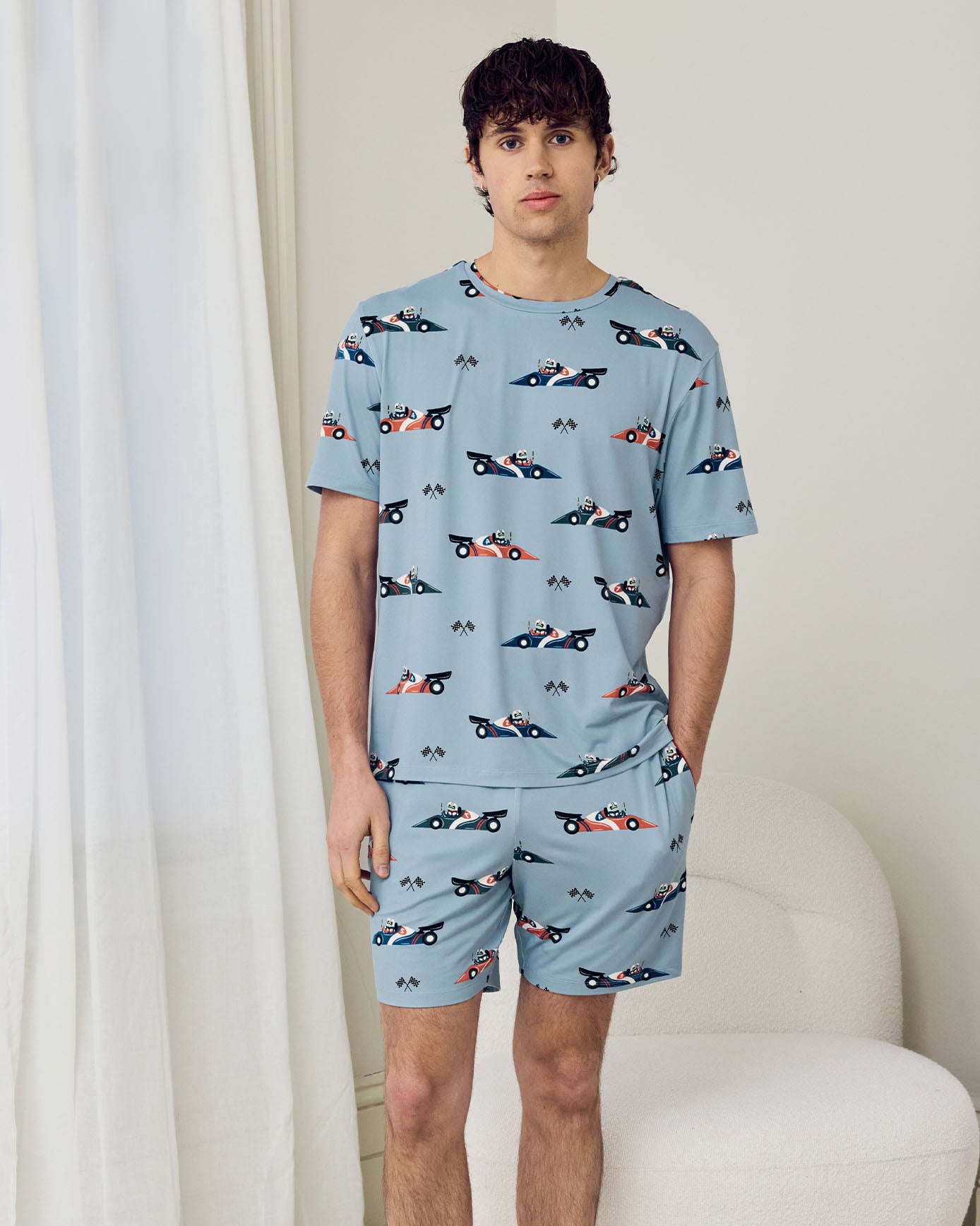 Racing Frogs Print Short Pyjama Set