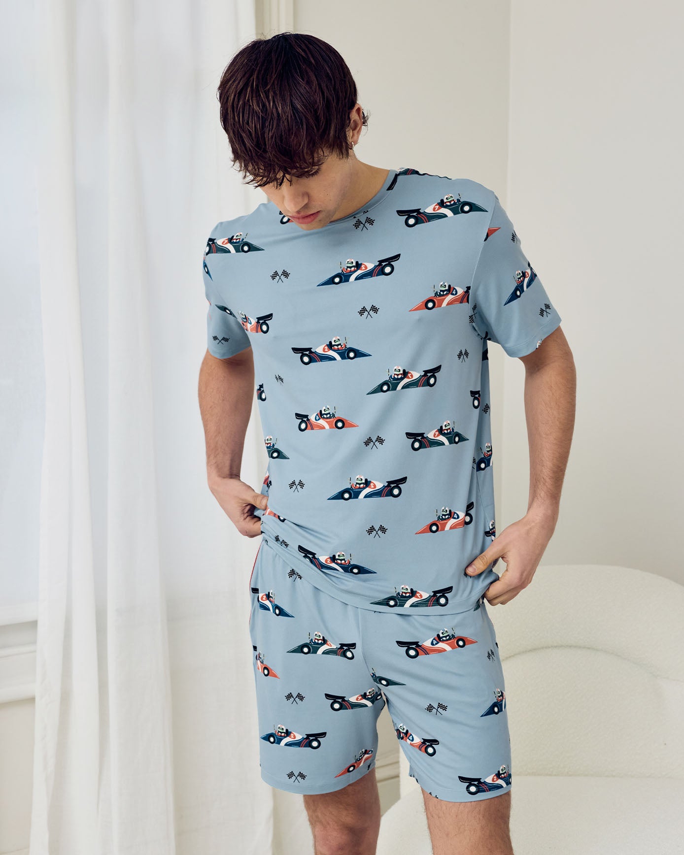 Racing Frogs Print Short Pyjama Set