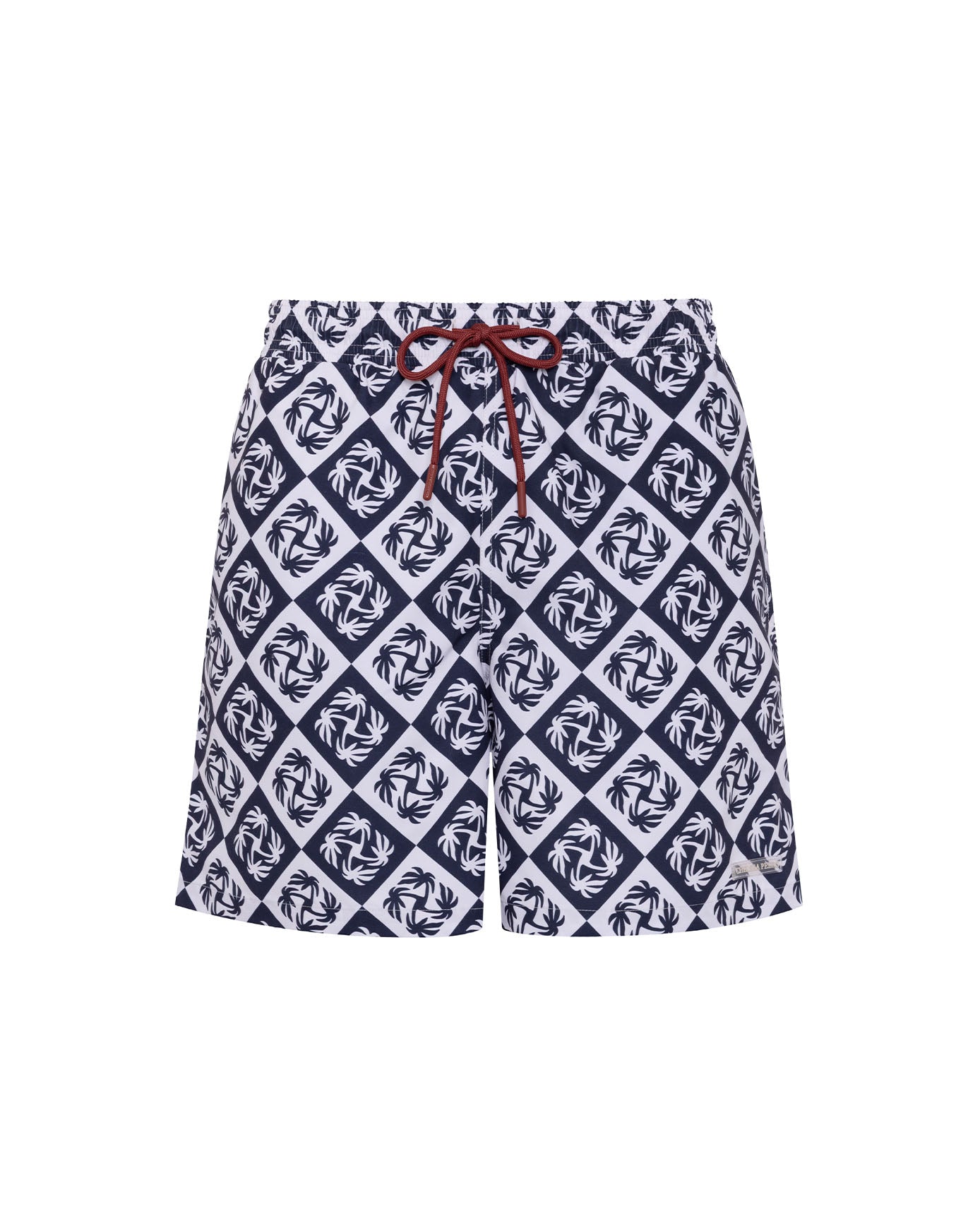 Palm Patch Print Swim Shorts