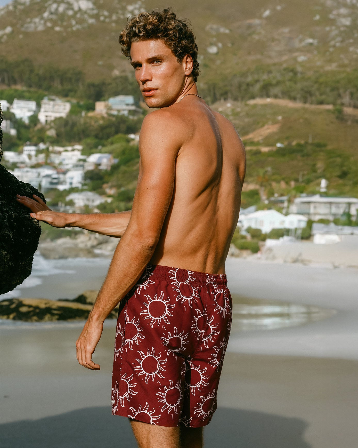 Soleil Sketch Print Swim Shorts