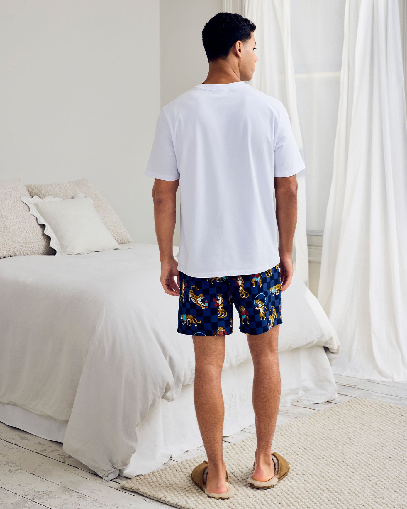 Organic Cotton Boxing Leopards Print Short Pyjama Top