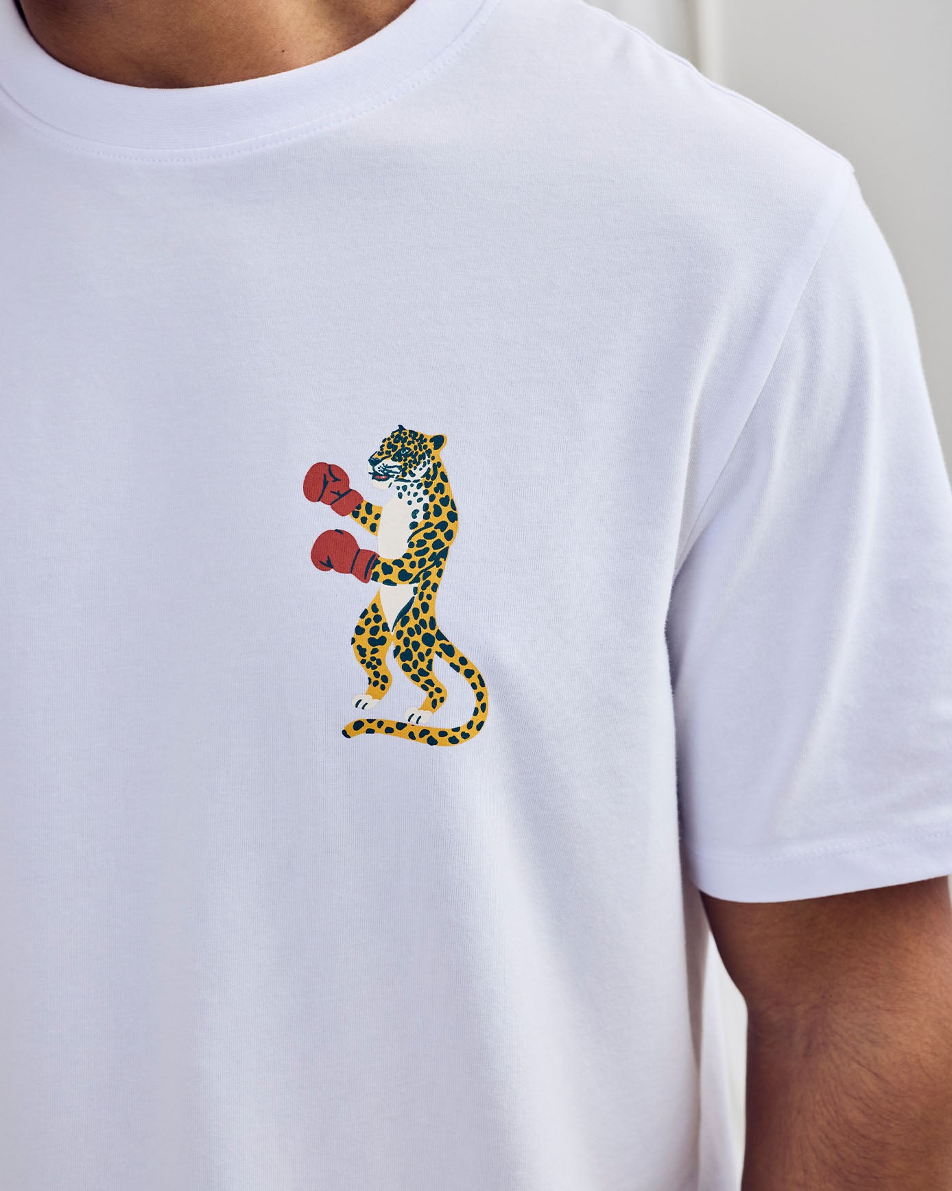 Organic Cotton Boxing Leopards Print Short Pyjama Top