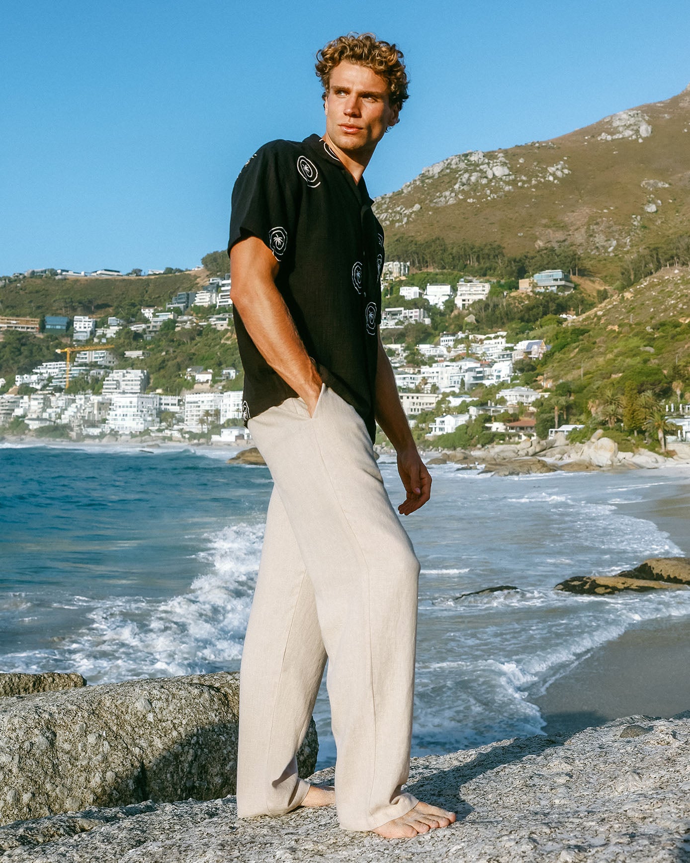 Linen Blend Relaxed Trousers