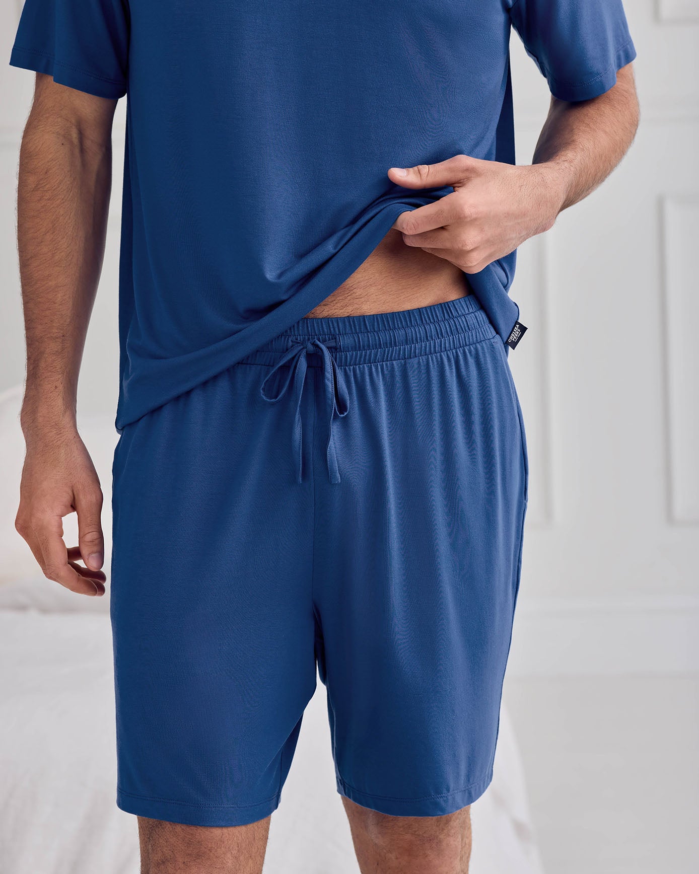 TENCEL™ Modal Crew Neck Short Pyjama Set - Royal Blue