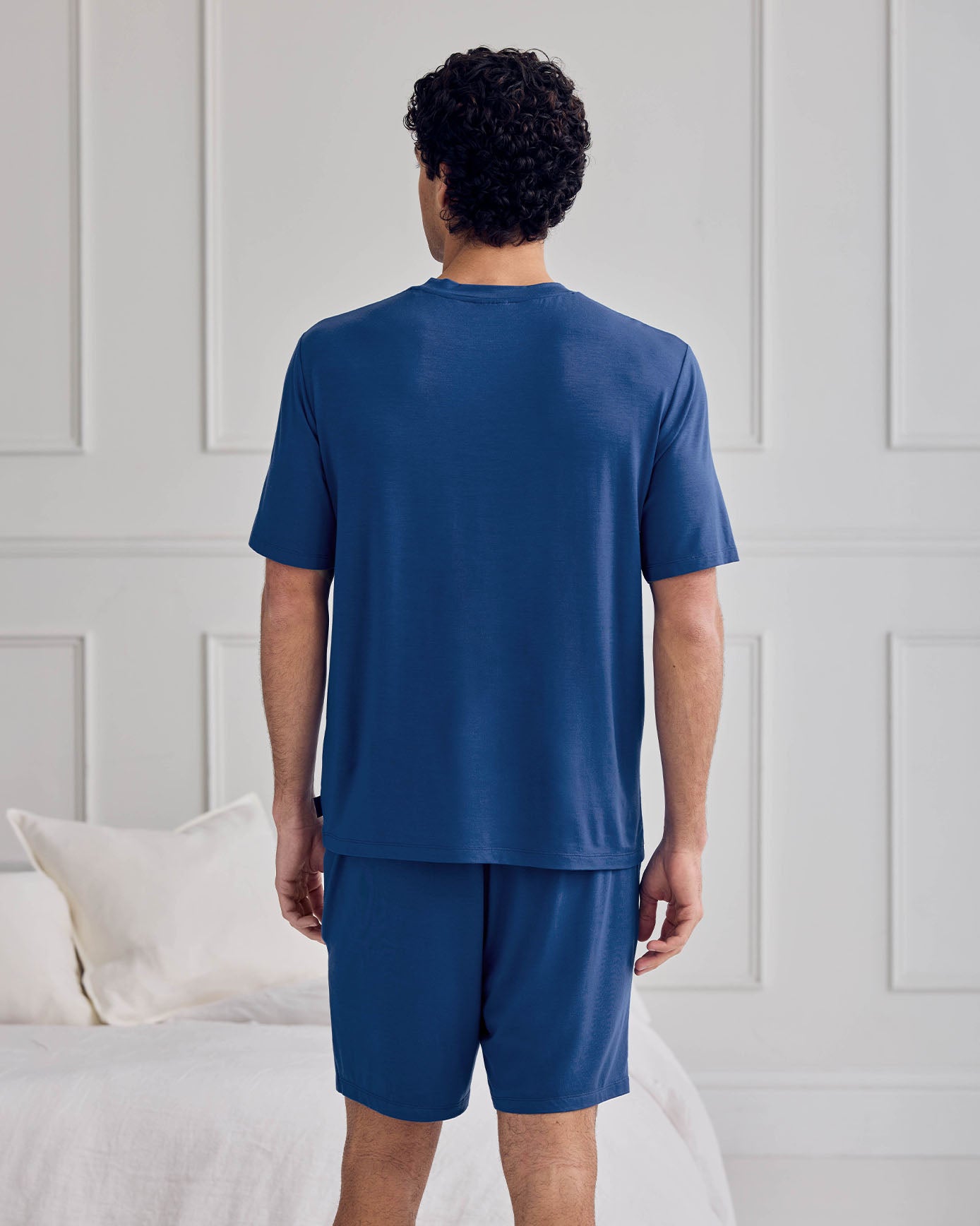 TENCEL™ Modal Crew Neck Short Pyjama Set - Royal Blue