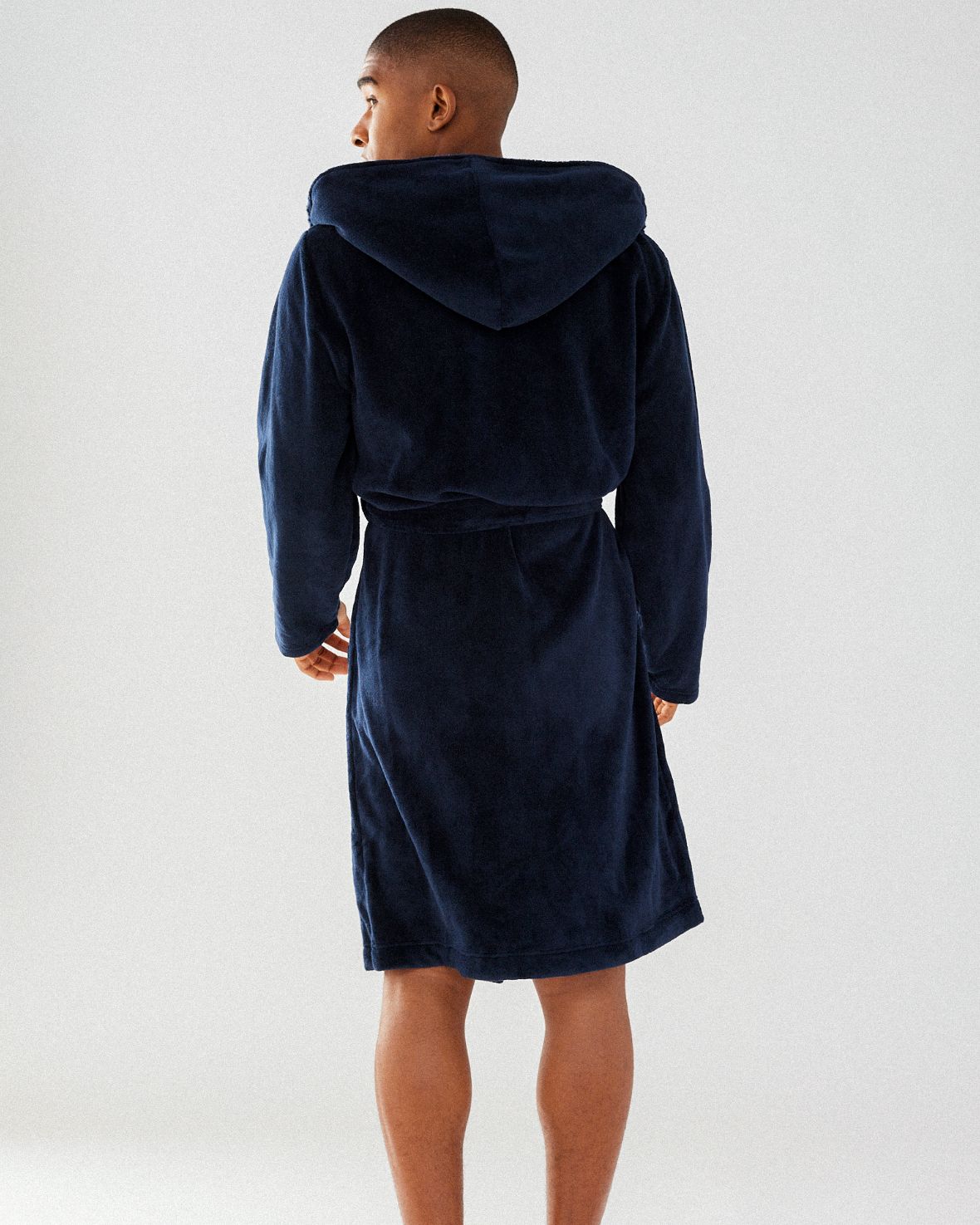 Navy Blue Kids Hooded Fleece Dressing Gown | Kids Onesies