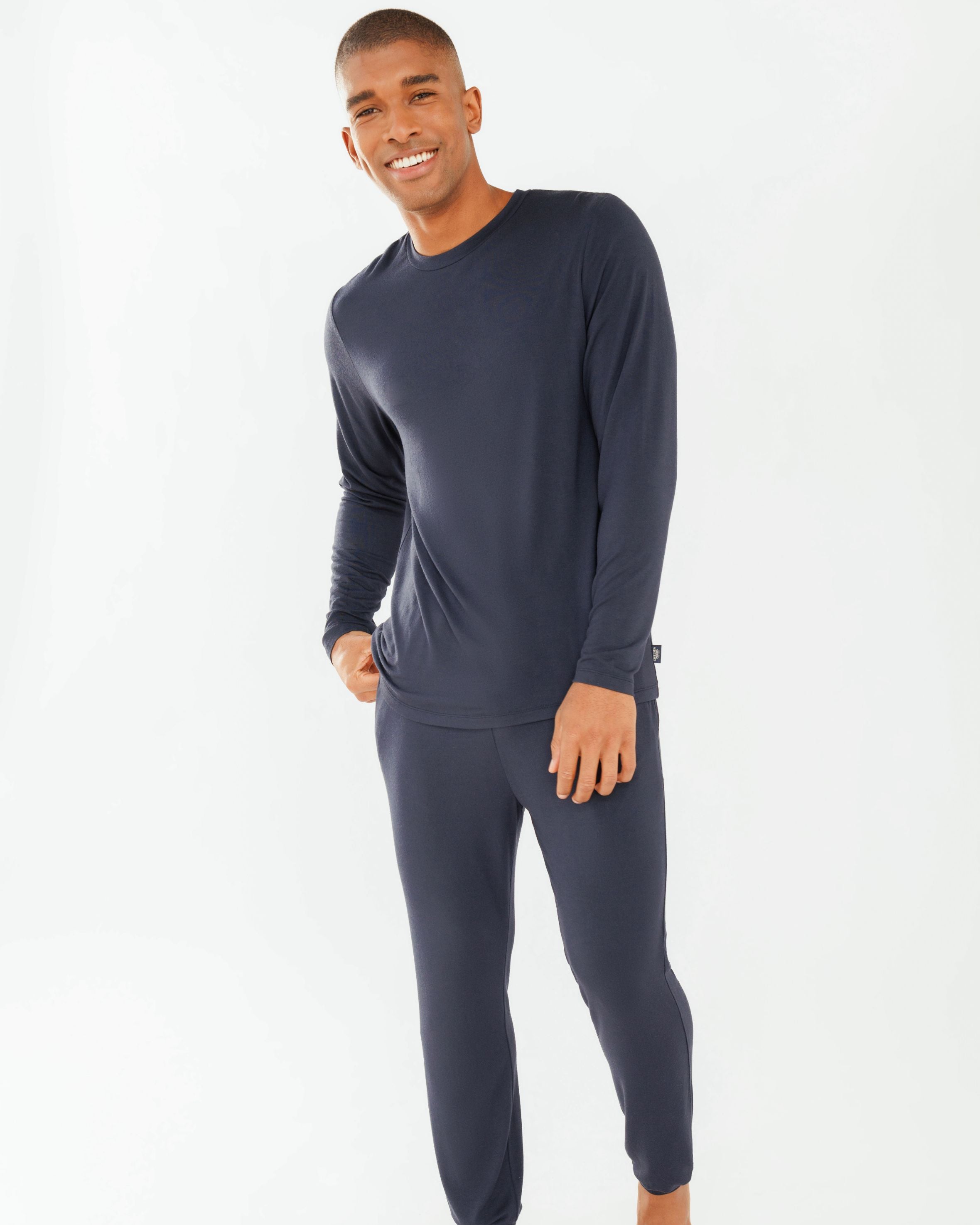 Modal Long Pyjama Set Navy Chelsea Peers NYC