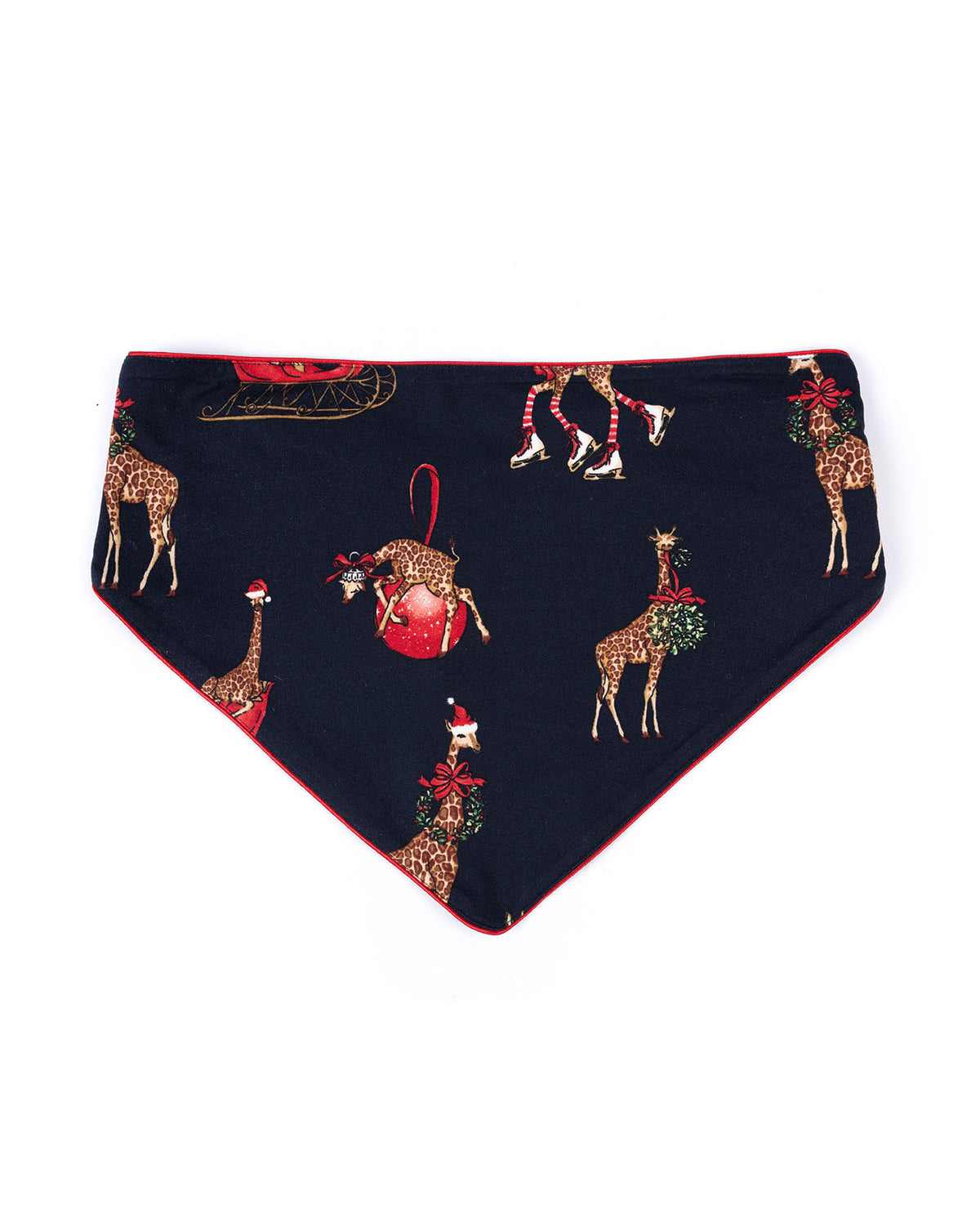 Pets Christmas Giraffe Print Neckerchief