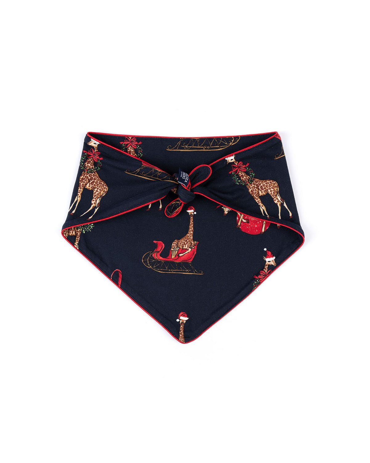 Pets Christmas Giraffe Print Neckerchief