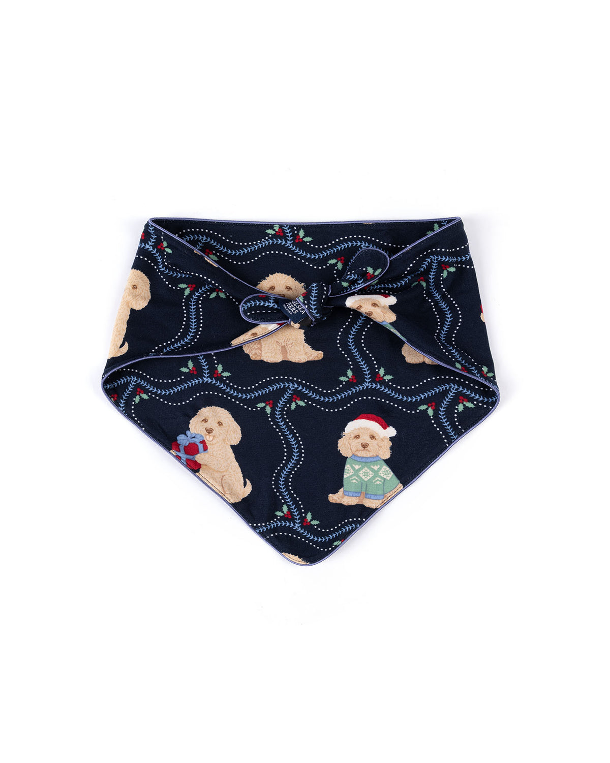 Pets Christmas Chip the Cockapoo Portraits Print Neckerchief