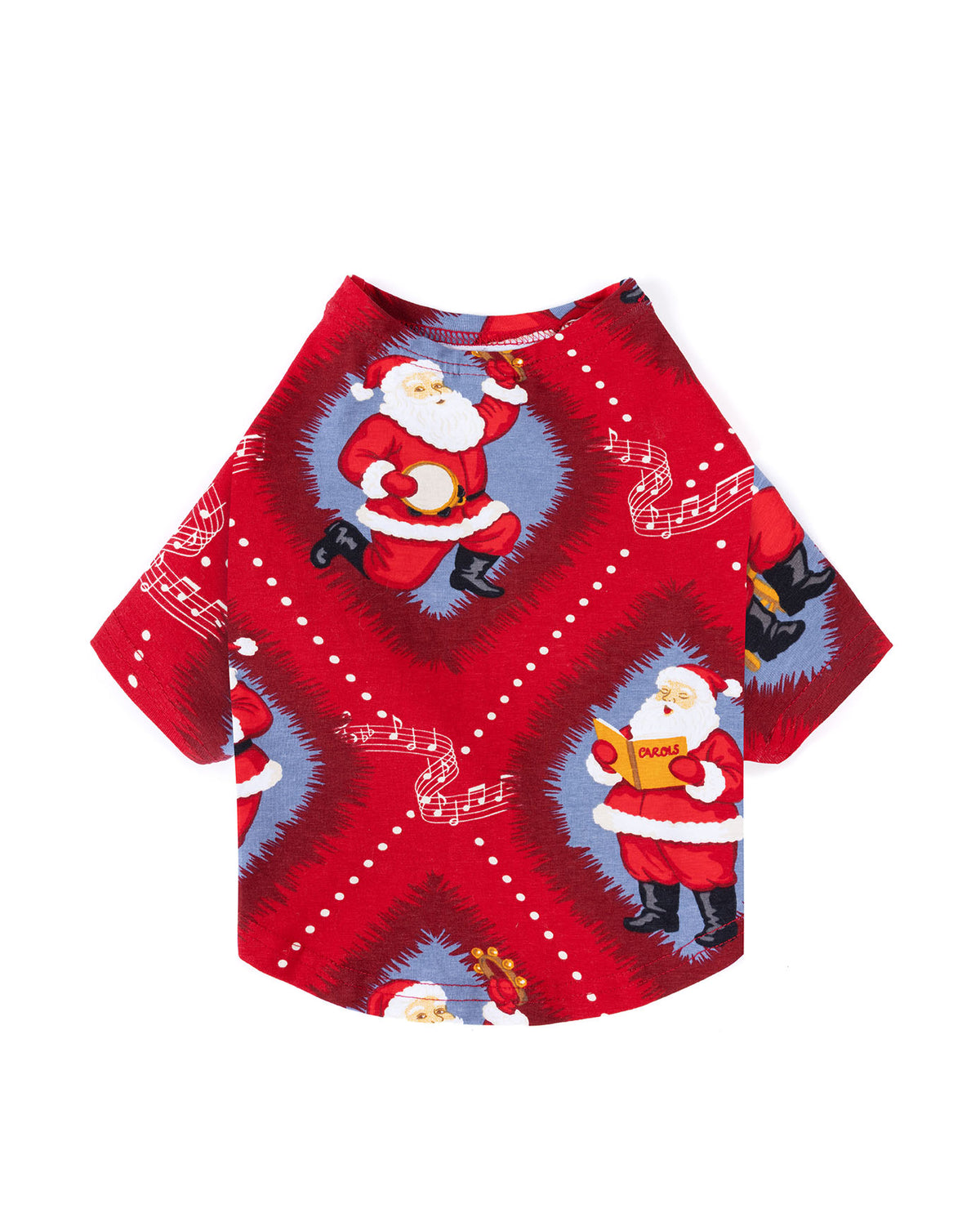 Pets Organic Cotton Christmas Santa Songbook Print Pyjama T-shirt