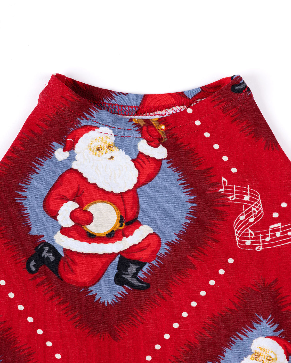 Pets Organic Cotton Christmas Santa Songbook Print Pyjama T-shirt