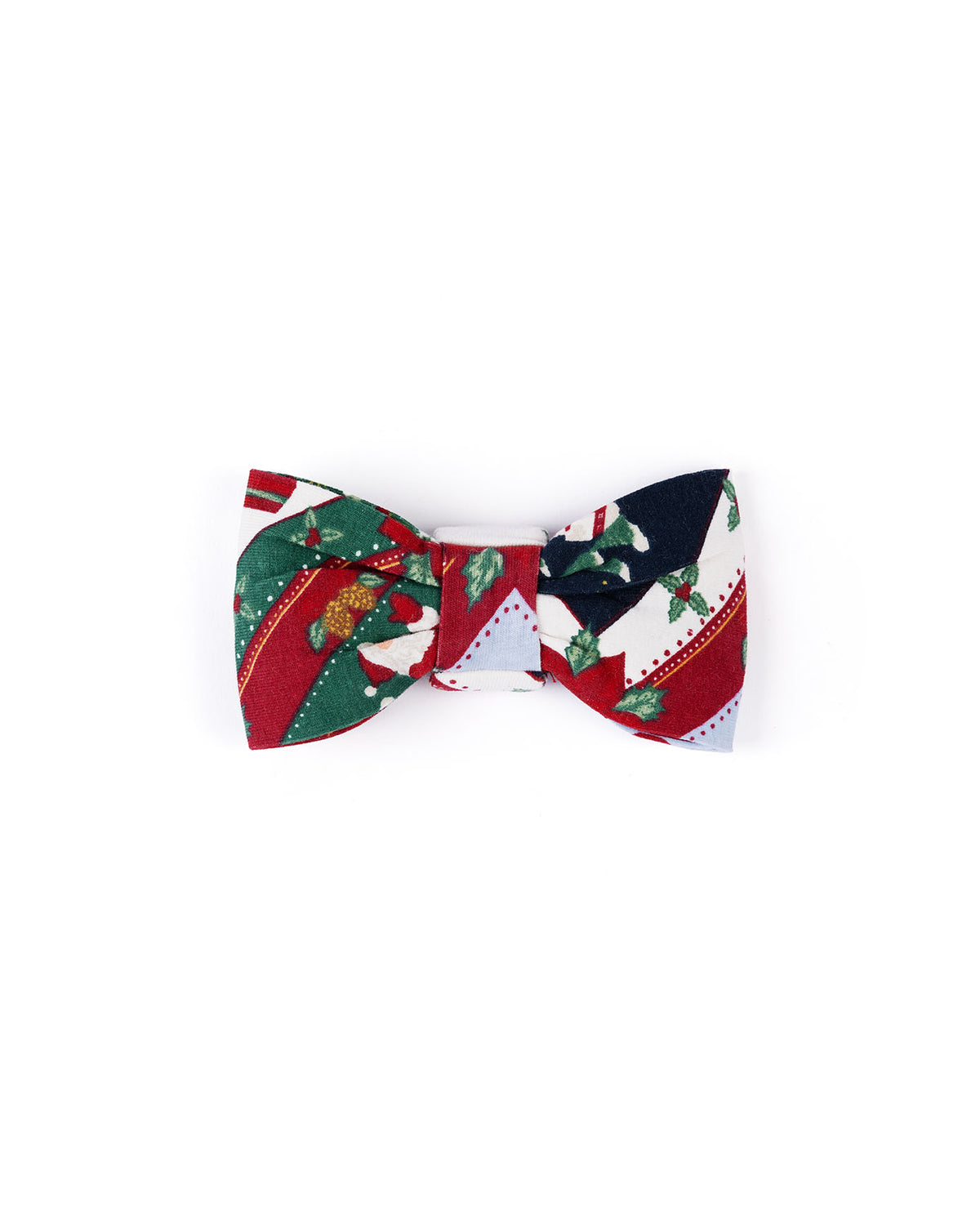 Pets Organic Cotton Christmas Patchwork Print Bow Tie