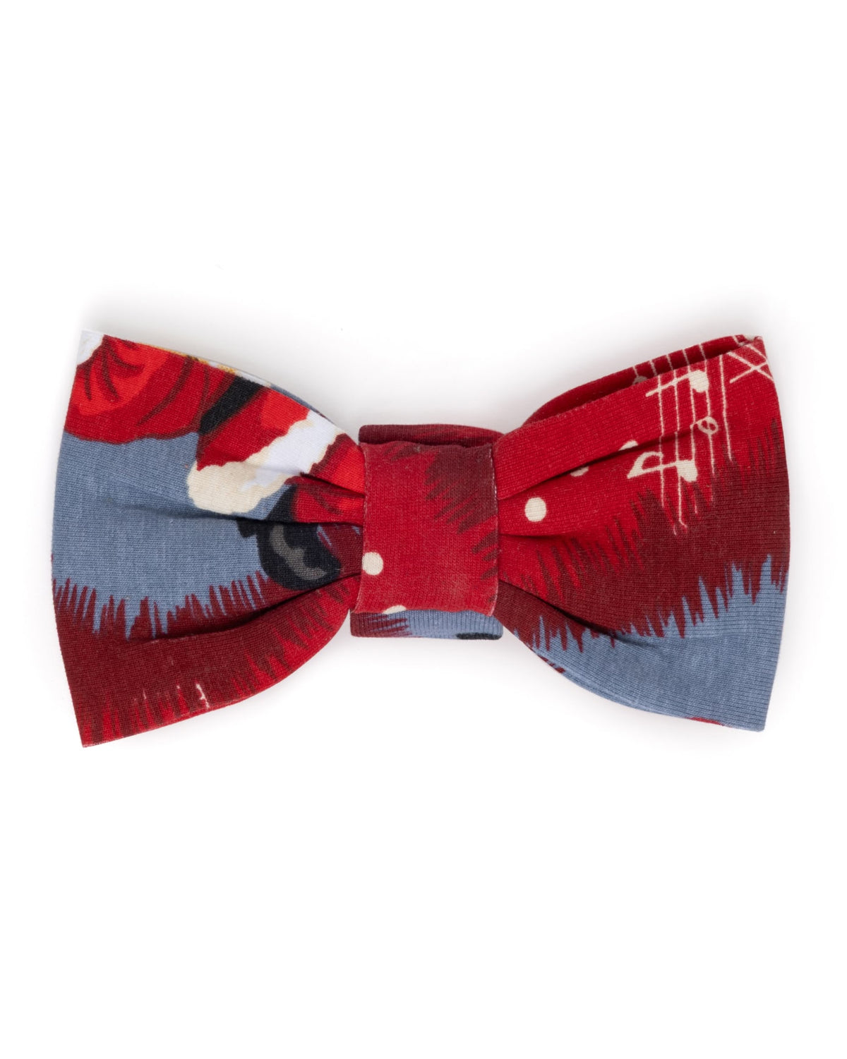 Pets Organic Cotton Christmas Santa Songbook Print Bow Tie