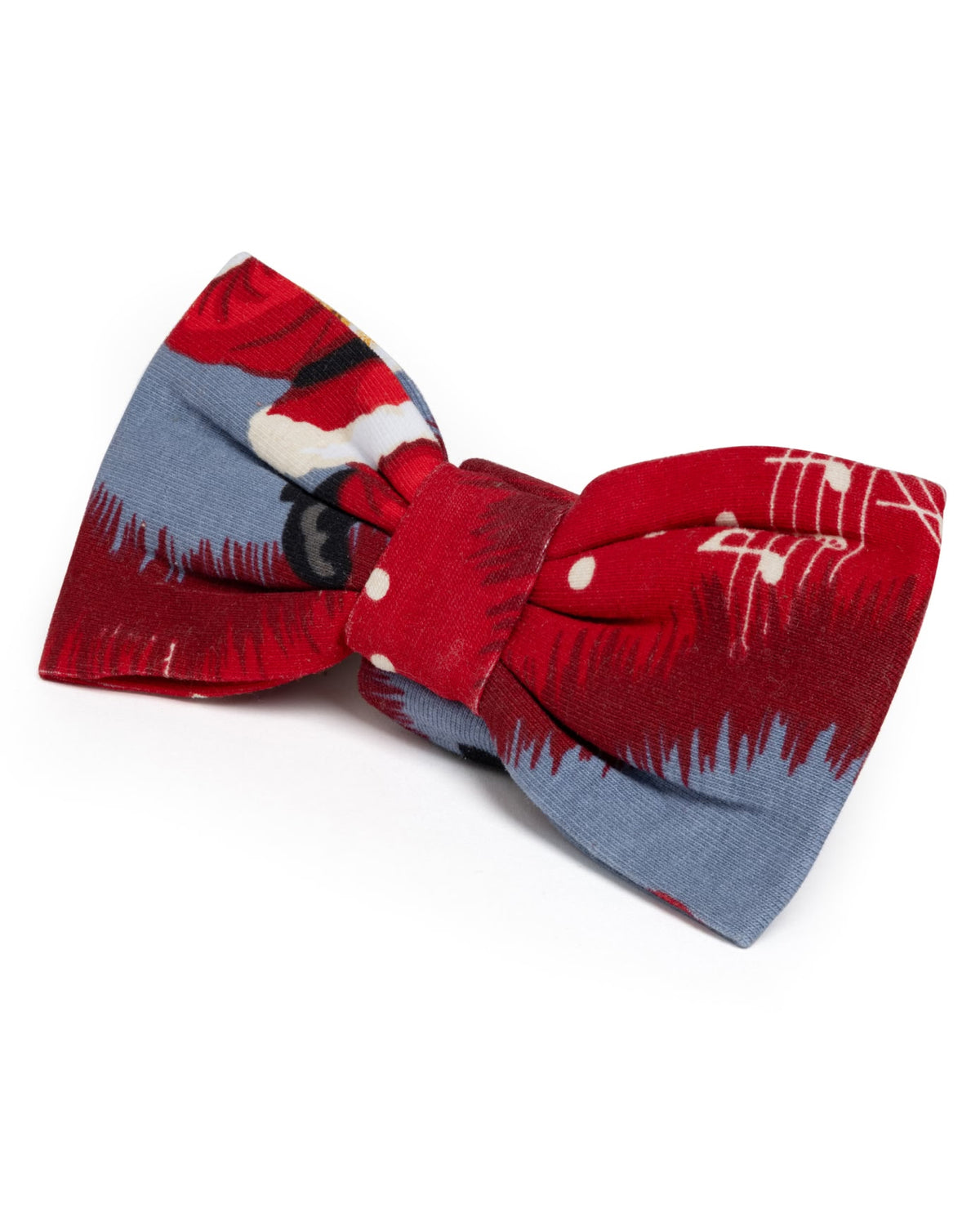 Pets Organic Cotton Christmas Santa Songbook Print Bow Tie