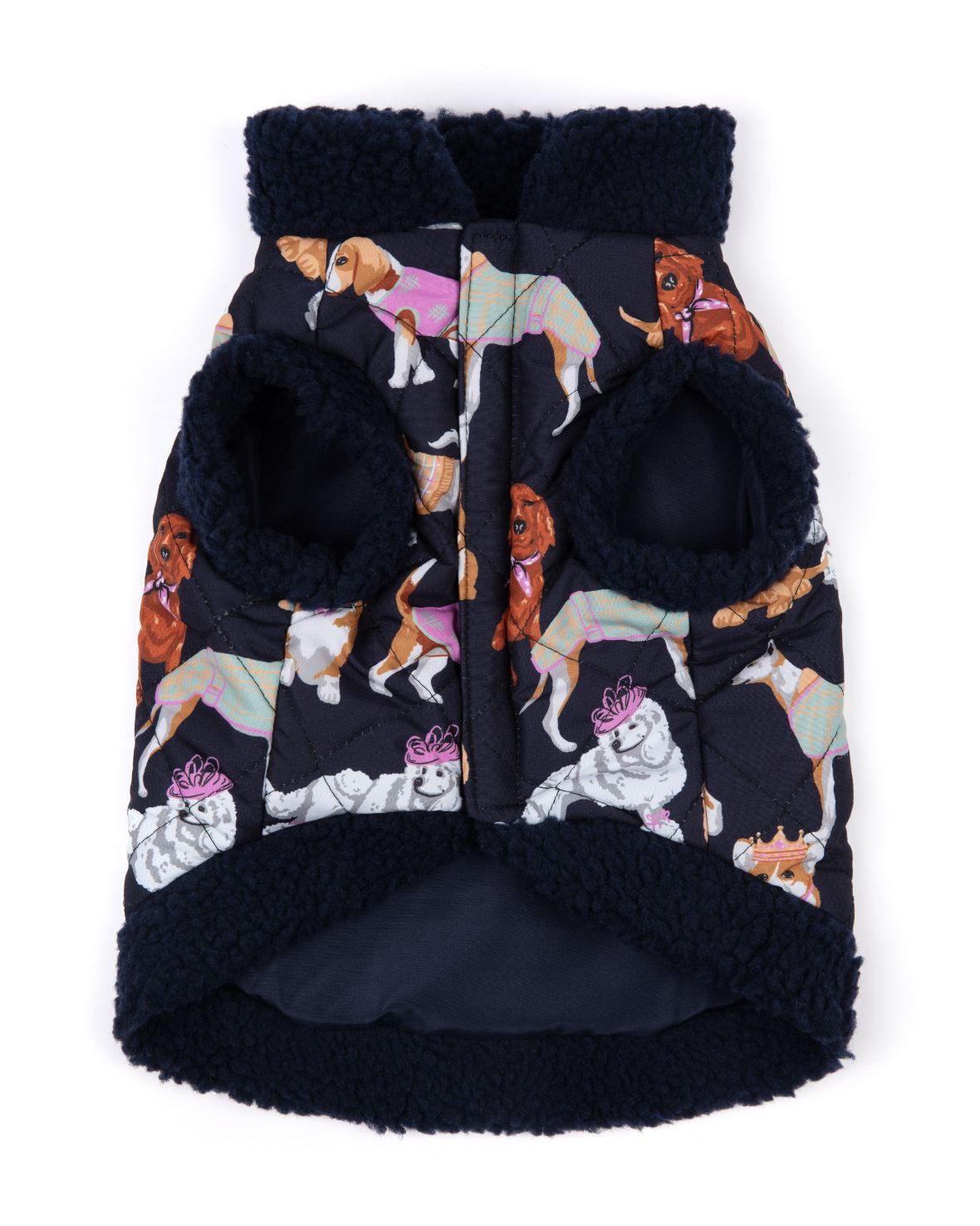 Posh Dogs Print Dogs Quilted Puffer Jacket