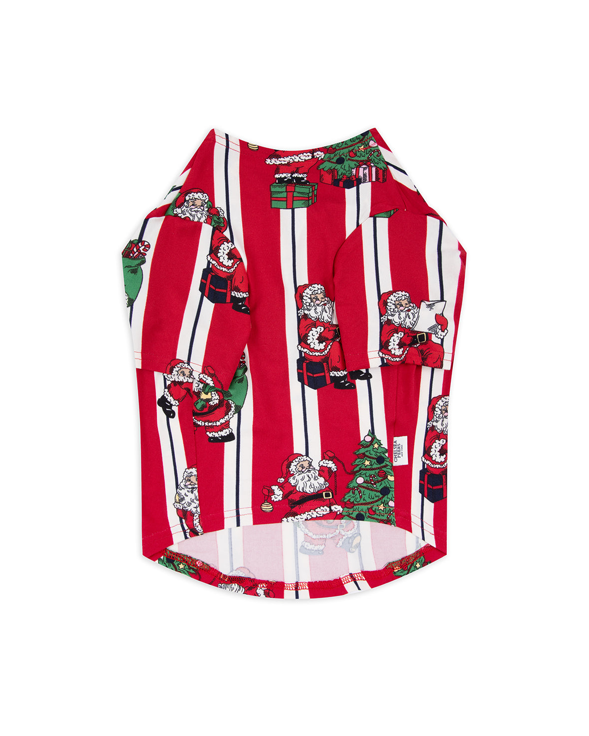 Pet Christmas Santa Stripe Print Pyjama T-shirt