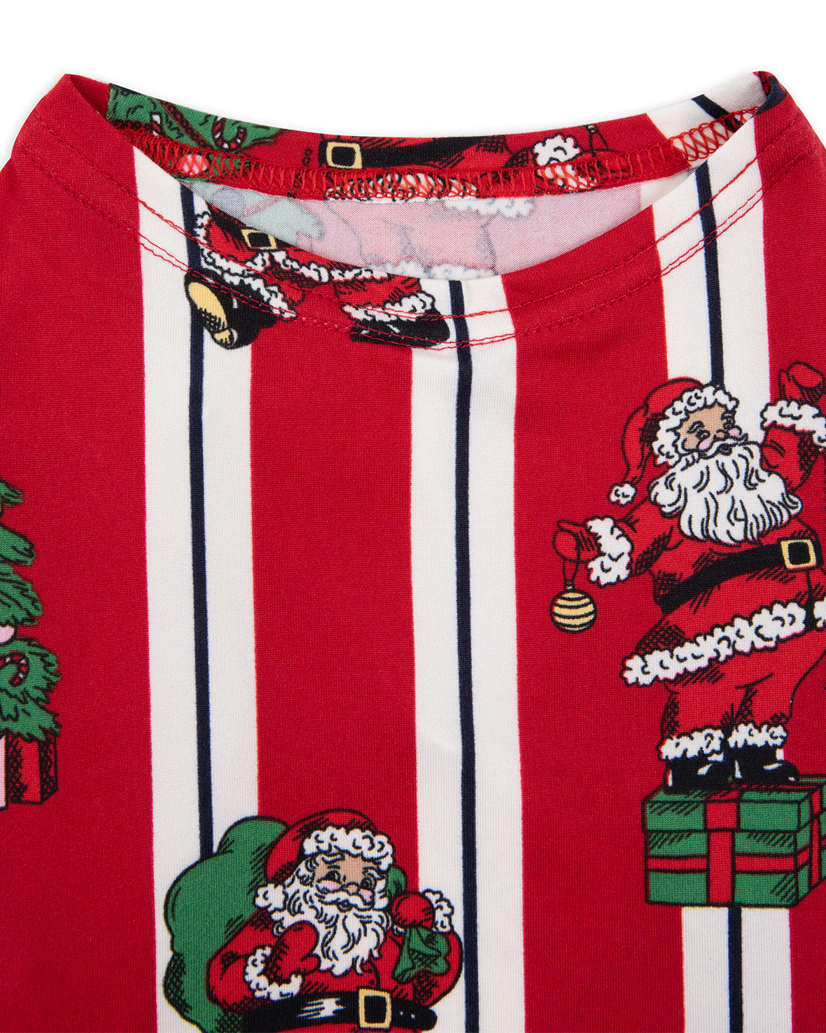 Pet Christmas Santa Stripe Print Pyjama T-shirt