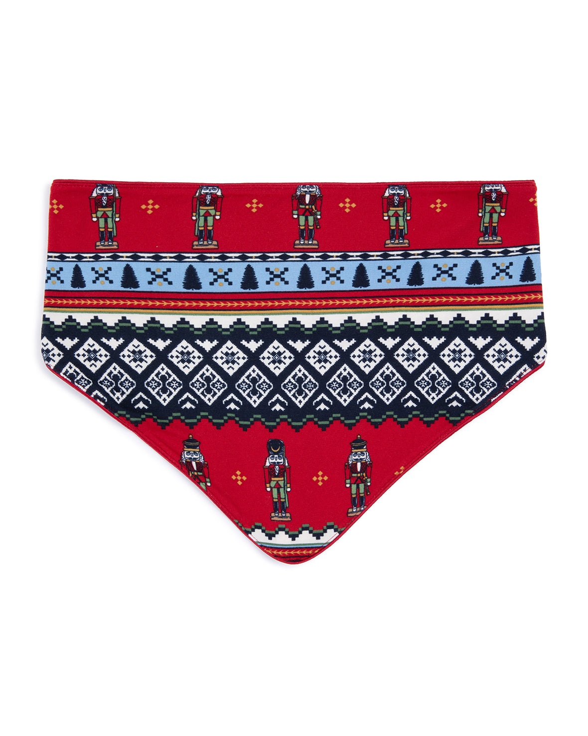 Pet Christmas Nutcracker Fair Isle Print Neckerchief