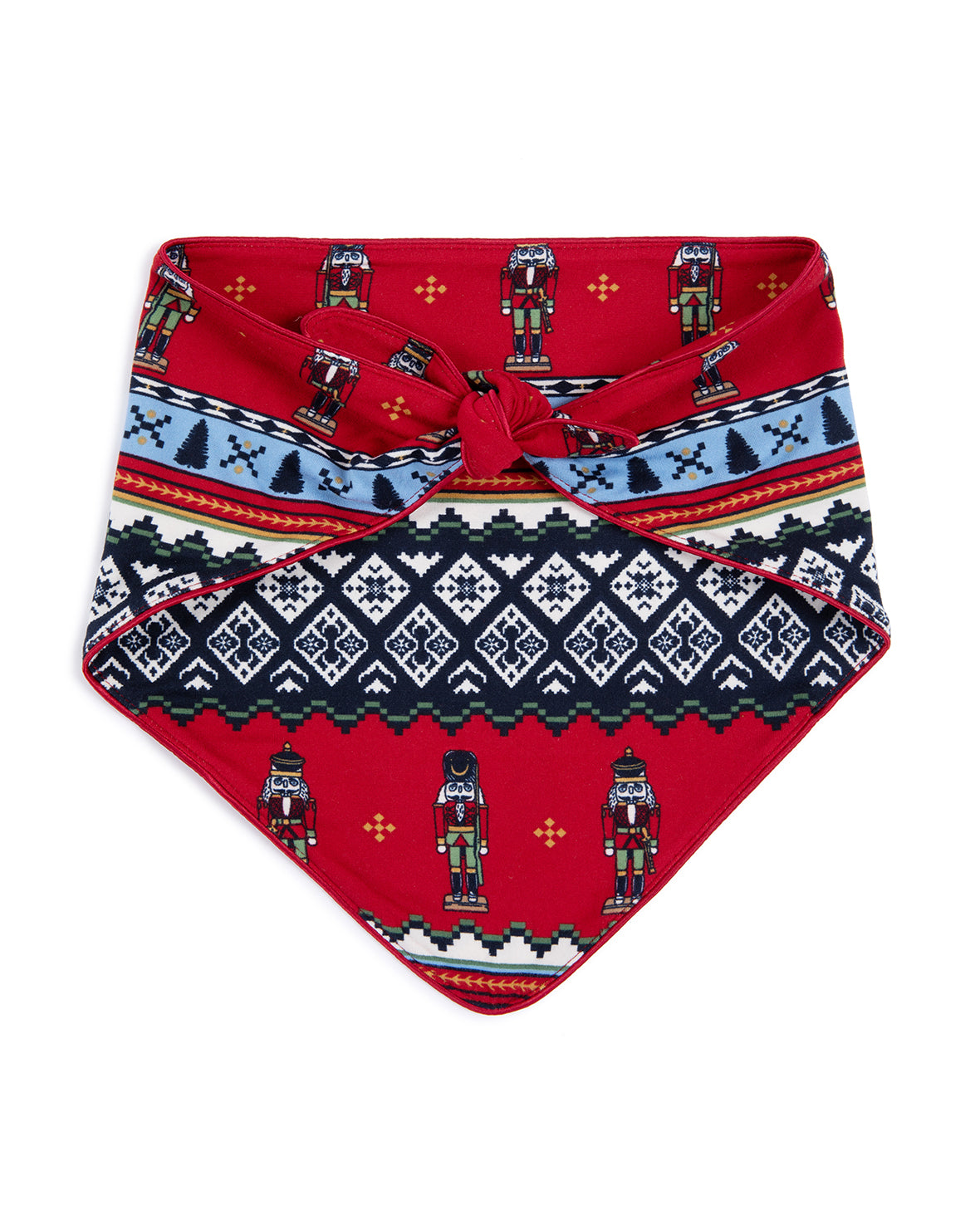 Pet Christmas Nutcracker Fair Isle Print Neckerchief