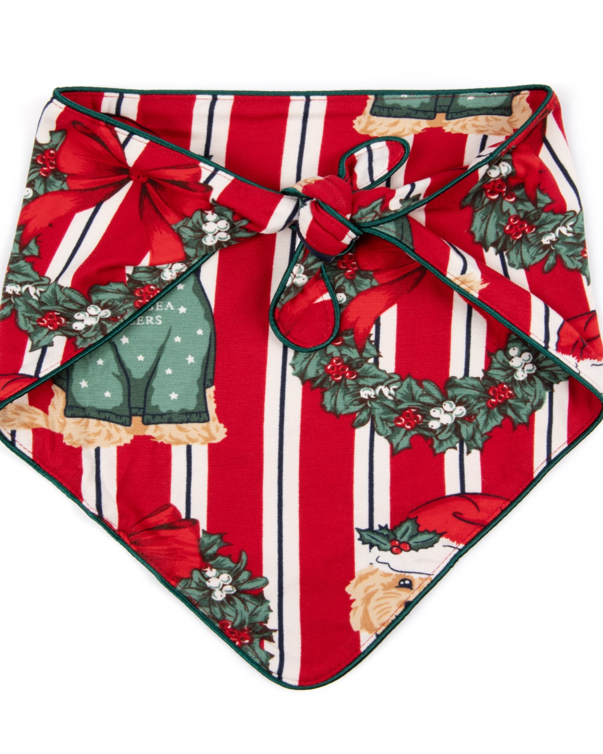 Pet Christmas Dog & Wreath Print Neckerchief