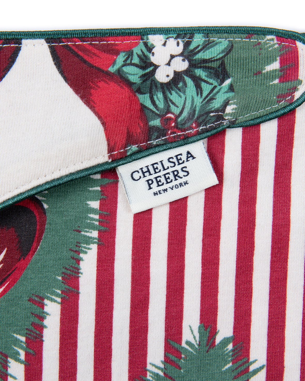 Pet Organic Cotton Christmas Vintage Tree & Wreath Print Bandana