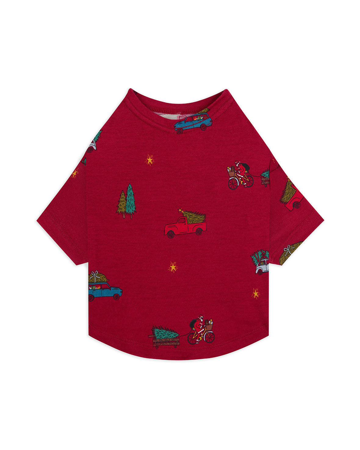 Pets TENCEL™ Modal Christmas Tree Car Print Pyjama T-Shirt