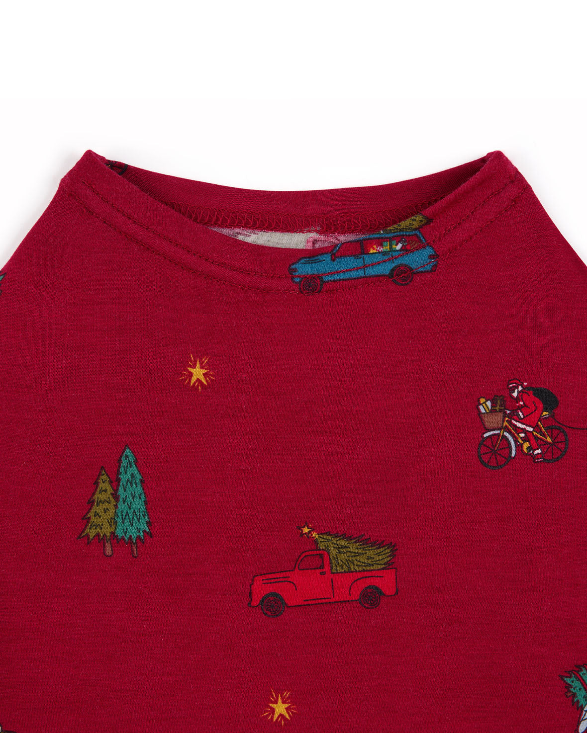 Pets TENCEL™ Modal Christmas Tree Car Print Pyjama T-Shirt